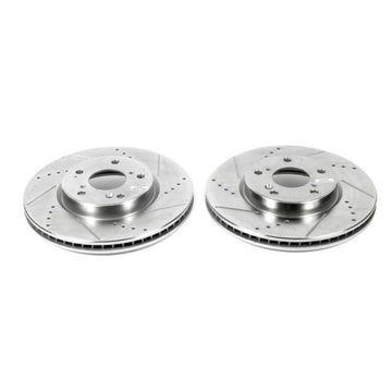 Power Stop 13-19 Honda Accord Front Evolution Rotores perforados y ranurados - Par