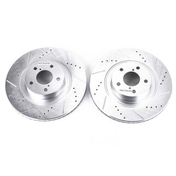 Power Stop 13-16 Scion FR-S Rotores perforados y ranurados Front Evolution - Par