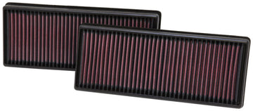 Filtro de aire de repuesto K&amp;N de 12.563 pulgadas de largo O/S x 5.25 pulgadas de ancho O/S x 1.625 pulgadas de alto (incluye 2 filtros)