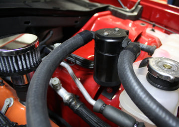 J&L 15-17 Dodge Hellcat 6.2L Hemi Driver Side Oil Separator 3.0 - Black Anodized