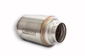 Silenciador Carven Universal Carven-R Performance 304SS 2.5in. Entrada/10,5 pulgadas. OL / 5 pulg. sobredosis
