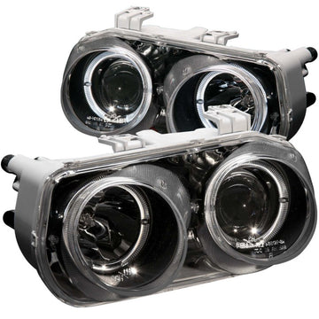 ANZO 1994-1997 Acura Integra faros delanteros con proyector con halo negro
