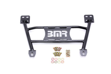 BMR 05-14 S197 Mustang Soporte de radiador Soporte de chasis - Negro Hammertone