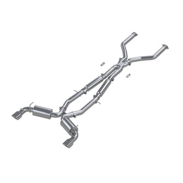 MBRP 17+ Infiniti Q60 3.0L RWD/AWD 3 pulgadas Cat-Back doble división trasera versión de calle con puntas OD de 4.5 pulgadas -T304