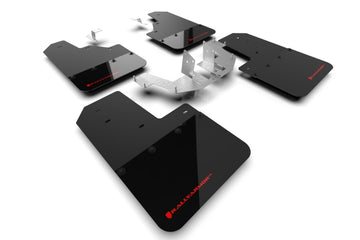 Rally Armor 21-25 Ford Bronco (Plstc Bmpr - NO Rptr/Sprt - NO RR/RB) Blk Mud Flap w/Red Logo